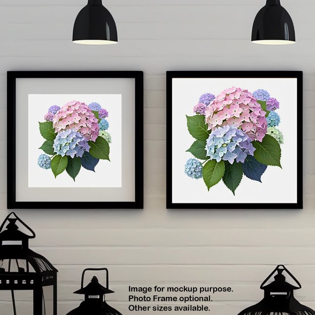 Blommigten Wall Art Botanical Hydrangeas Poster (Skapare uppladdad)