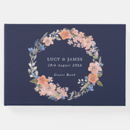 Blommigten Wandeans Bröllop Guest Bok