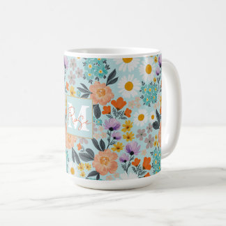 Blommigten Watercolor Boho Kaffemugg