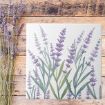Blommigten Watercolor Lila Lavender Kakelplatta<br><div class="desc">Ta hem sommarskönheten med vår keramiska bricka i Watercolor Lila Lavender-Blommigten. En naturcharm för ditt space!</div>