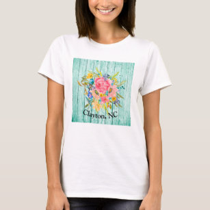 Blommigten Watercolor Ro Sprayerar din egen person T Shirt