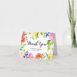 Blommigten Watercolor Vår blommor - tack för ditt