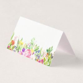 Blommigten Watercolor Vår Blooms Place Cards Kort