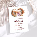 Blommigten White guld Peach 60-årsdagen Inbjudningar<br><div class="desc">En modern,  snyggt och glamorös inbjudan till en 60-årsdag. Vit bakgrund,  dekorerad med en persika och lila vattenfärgad blomma. Namn är skrivet med ett modernt handskript i stil. Anpassa och lägg till information om party. Nummer 60 skrivs med ett stil-skript med ballong.</div>