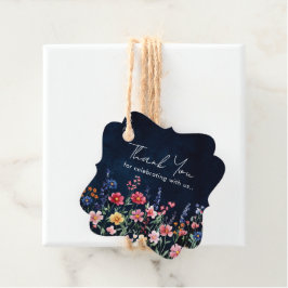 Blommigten Wildblomma Rustic Land Boho Tack Gåvor Etiketter