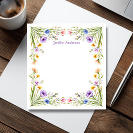 Blommigten Wildblommor Poppies & Cornblommor Anteckningsblock