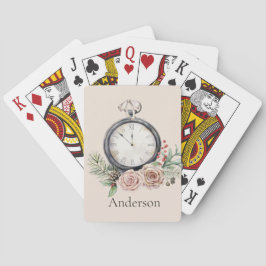 Blommigten Winter för vintagens utseende Pocket Wa Casinokort