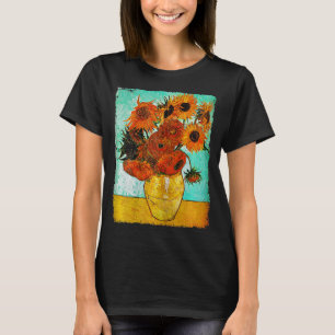 Blommigten Womens Van Gogh Sunblommor T Shirt Vint