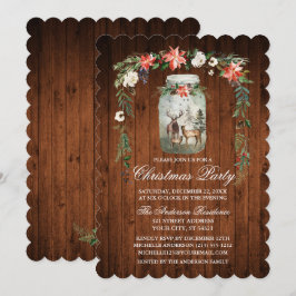 Blommigten Wood Mason Burk Party Inbjudningar