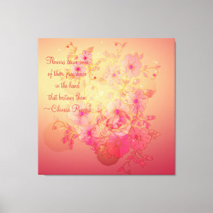 Blommigten Wrapped Canvas med inspirationellt morg