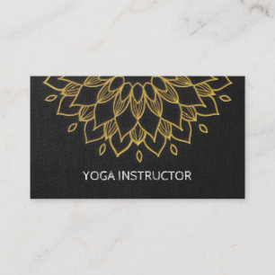 BLOMMIGTEN YOGA-instruktör Chic Embroidery Black G Visitkort