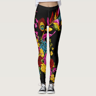 blommigtens abstrakt - färgstarka leggins leggings
