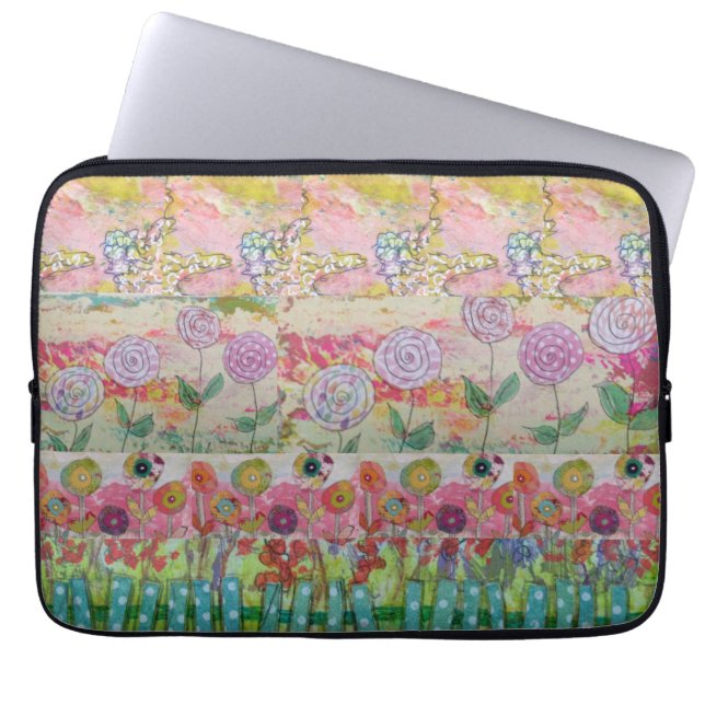 Blommigtens Abstrakt Laptop Fodral (Framsidan)