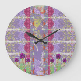 Blommigtens Abstrakt Stor Klocka