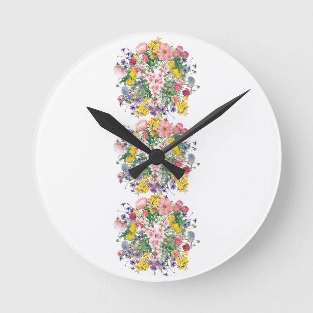 Blommigtens accentkaraktär för Wildblomma, inspire Rund Klocka (Framsida)