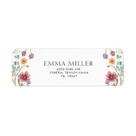 Blommigtens adressetikett för returadress returadress etikett