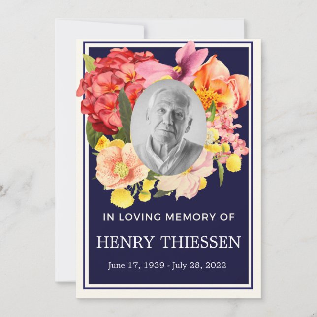 Blommigtens allmänna minne, serviceprogram inbjudningar (Framsida)