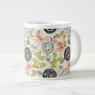 Blommigtens bakgrund 2 jumbo mugg