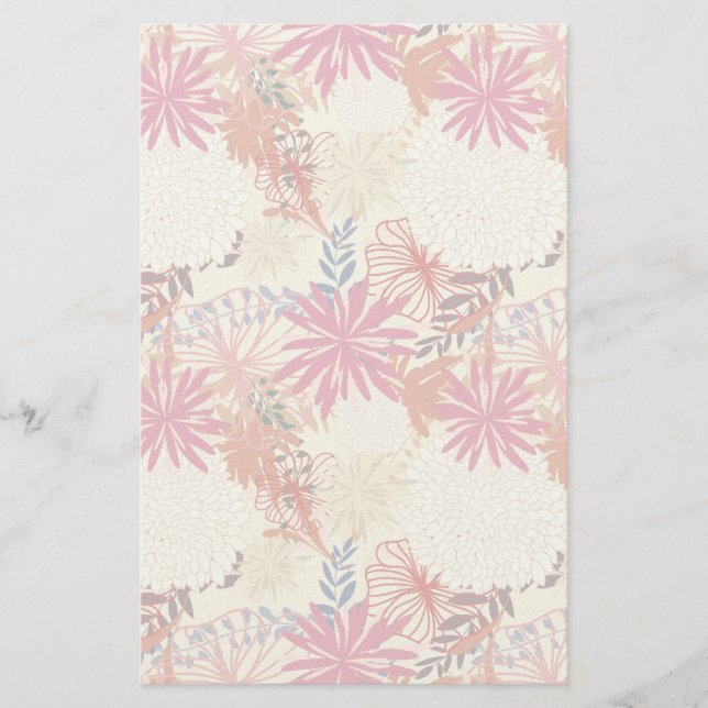 Blommigtens bakgrund 3 brevpapper (Framsida)