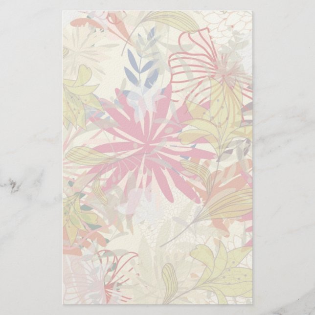 Blommigtens bakgrund 6 brevpapper (Framsida)