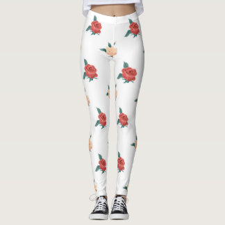 Blommigtens bakgrund i ro leggings