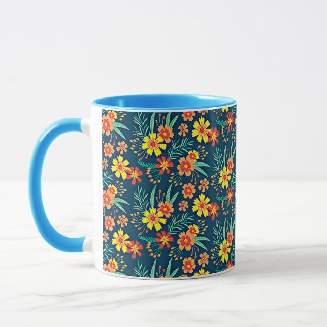 Blommigtens bakgrund - vacker design-46566 mugg (Vänster)