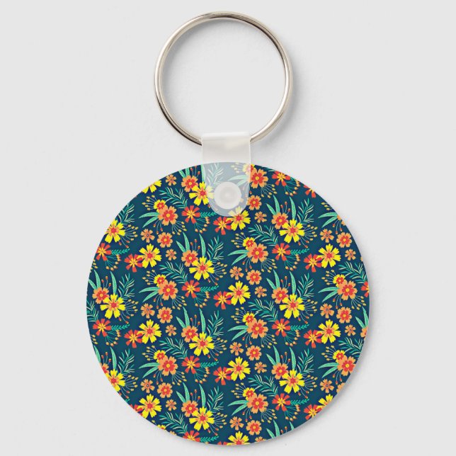 Blommigtens bakgrund - vacker design-46566 nyckelring (Framsida)