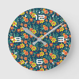 Blommigtens bakgrund - vacker design-46566 rund klocka