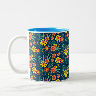 Blommigtens bakgrund - vacker design-46566 Två-Tonad mugg