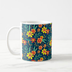 Blommigtens bakgrundsdesign - perfekt design kaffemugg