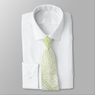 Blommigtens beröring av Grönt - broderade utseende Slips