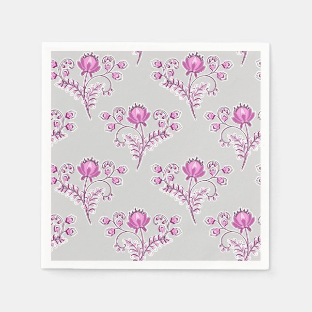 Blommigtens blockutskrift. pappersservett (Framsidan)