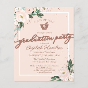 Blommigtens budgetinbjudan Pharmacy Grad Party