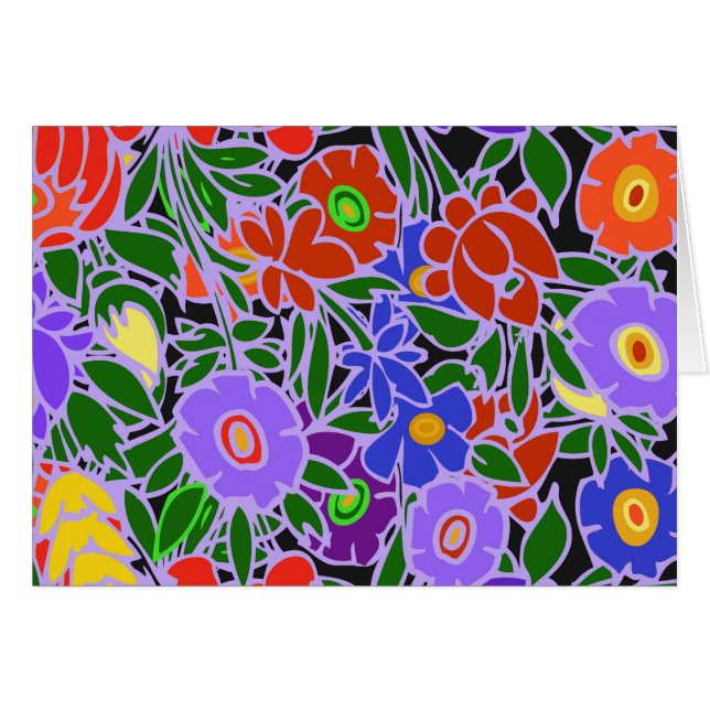 Blommigtens design nr 5 hälsningskort (Framsidan Horizontal)