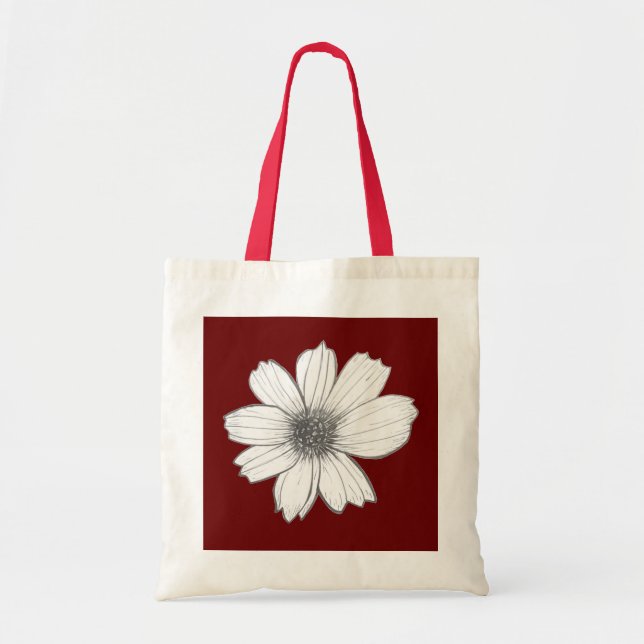Blommigtens design Red Vin Tygkasse (Framsidan)