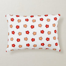 Blommigtens designegenskaper för vit och röd färg