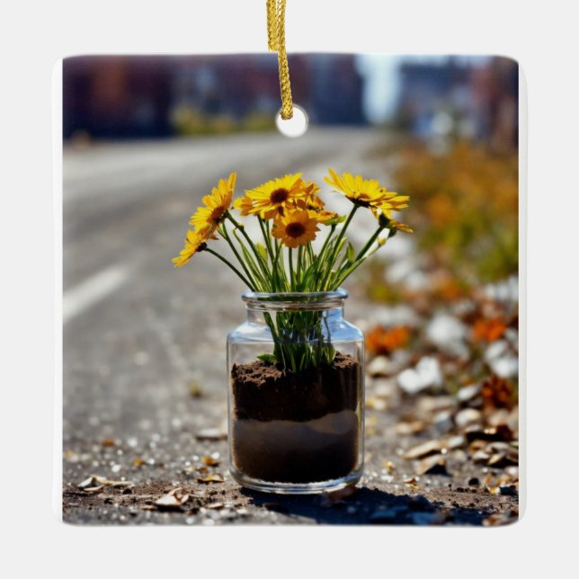 "blommigtens elegans: julgransprydnad keramik (Framsida)