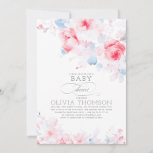 Blommigtens Elegant Mjuk dammblå babystövel för Ro Inbjudningar