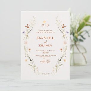 Blommigtens Elegant och minsta Bröllop Inbjudningar
