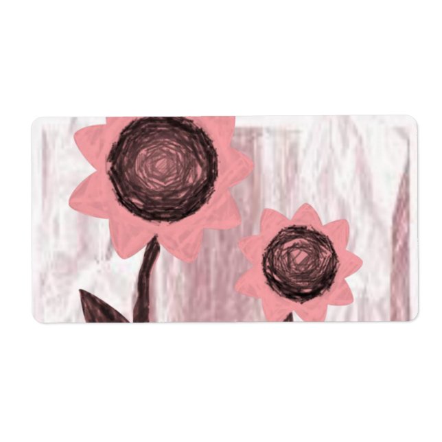 Blommigtens etiketter - blomma fraktsedel (Framsidan)