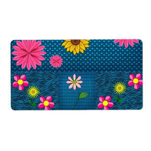 Blommigtens etiketter - blomma fraktsedel