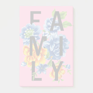 Blommigtens familjoffert post-it block
