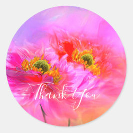 Blommigtens fantasi tack runt klistermärke