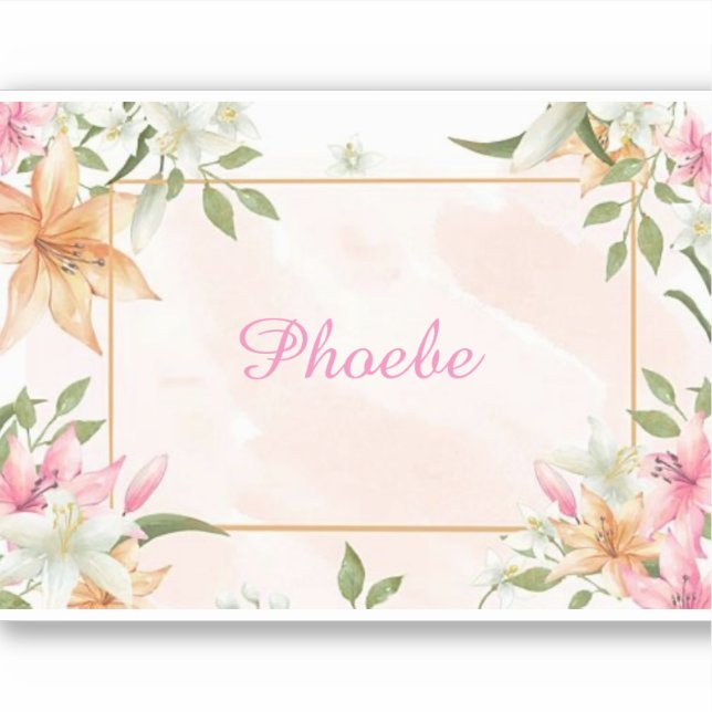 Blommigtens fästmärke klistermärken (Framsida)