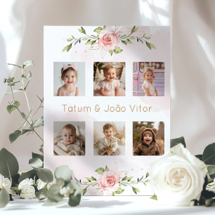 Blommigtens förälder som ska bli fotobabydusch poster