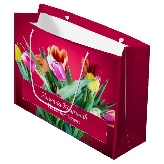 Blommigtens förpackningar: färgstarka tulpaner på  (Framsidan Vinklad)