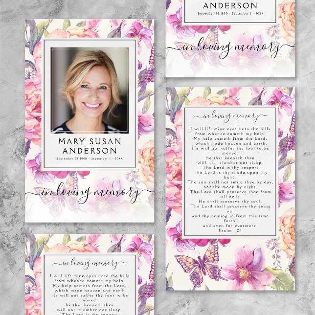 Blommigtens fotoportskort för vanliga minnesanteck visitkort (Skapare uppladdad)