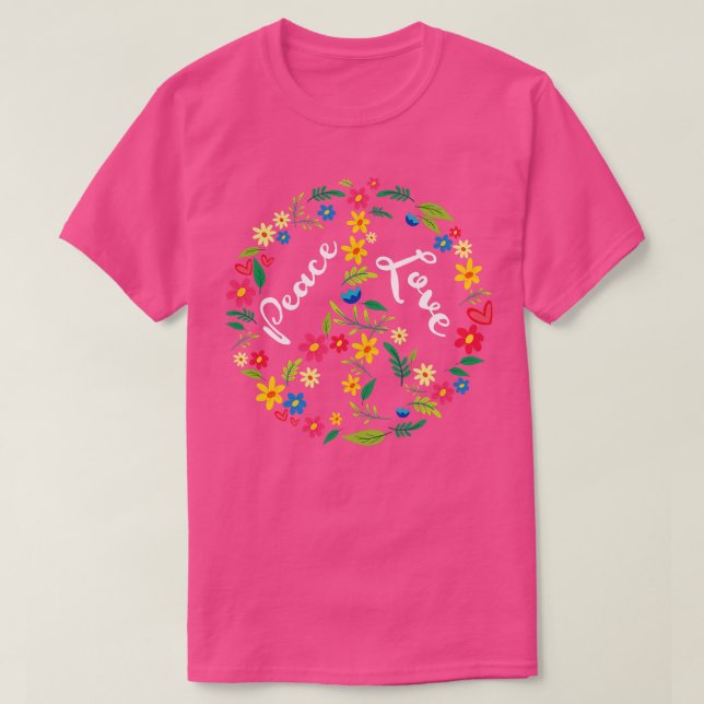 Blommigtens fredssymbol t shirt (Design framsida)