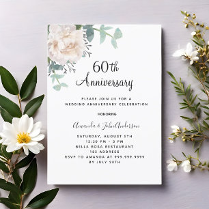 Blommigtens gröna 60-årsdag bröllop inbjudningar