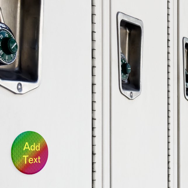 Blommigtens Grönt Röd regnbågsövertoning Diagonal  Magnet (In Situ (Locker))